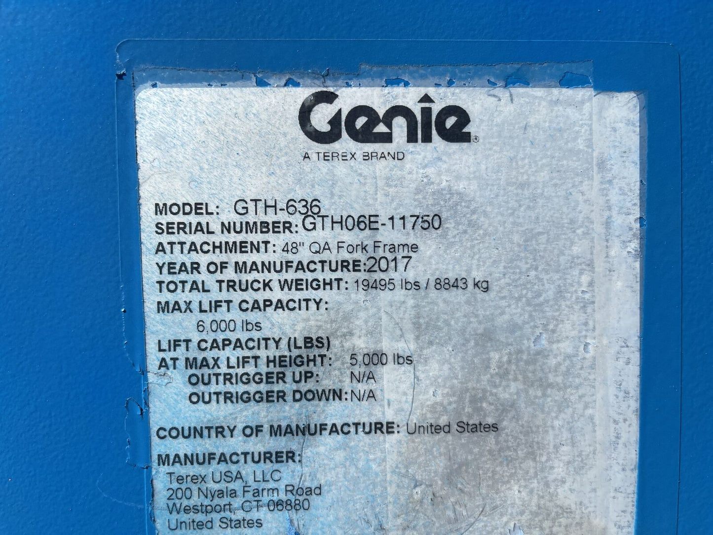 2018 Genie GTH-636 -Warranty- Forklift *Hrs.1386* Telehandler (id.1750f)
