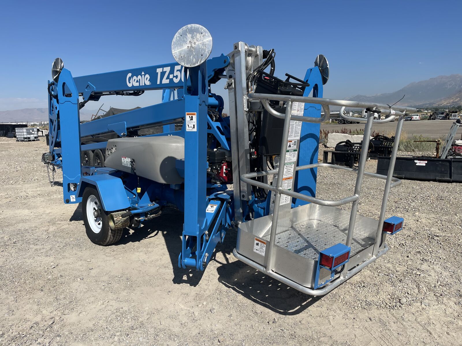 50ft Genie TZ-50 Hybrid w/Drive Towable Telescopic Boomlift