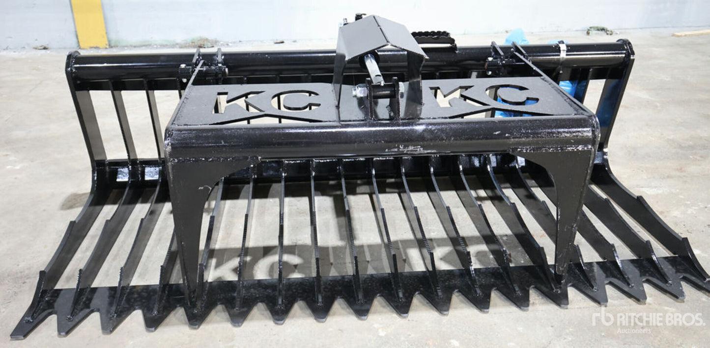 2025 Kit Containers QT-SG-S76-V3 76 in Skeleton Skid Steer Grapple Bucket