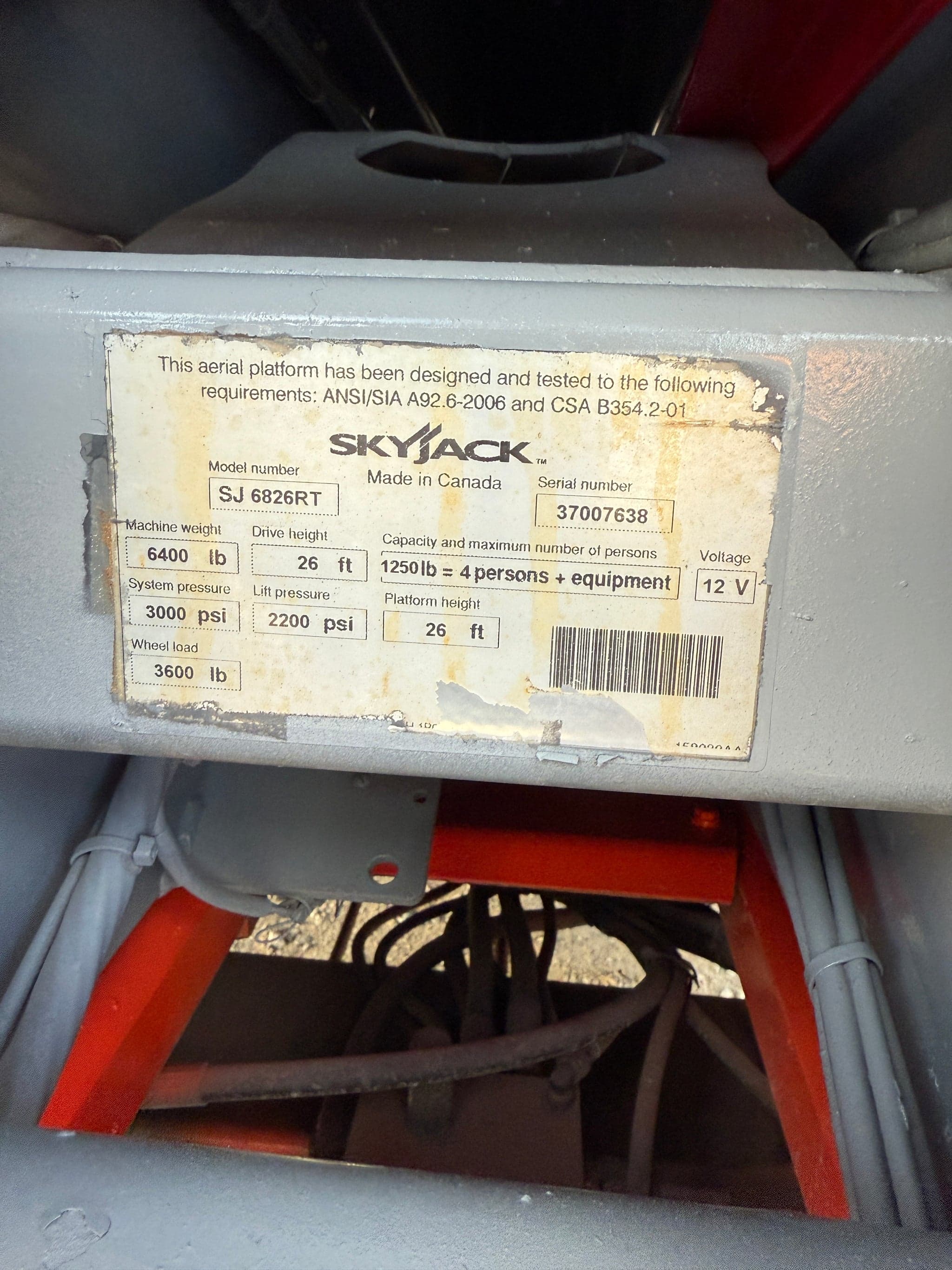 Versi Rentals – 2016 Skyjack SJ 6826 RT Scissor Lift | Diesel | 267 Hours | 1-Year Warranty Included | ID 7638 – equipment for sale – photo 12