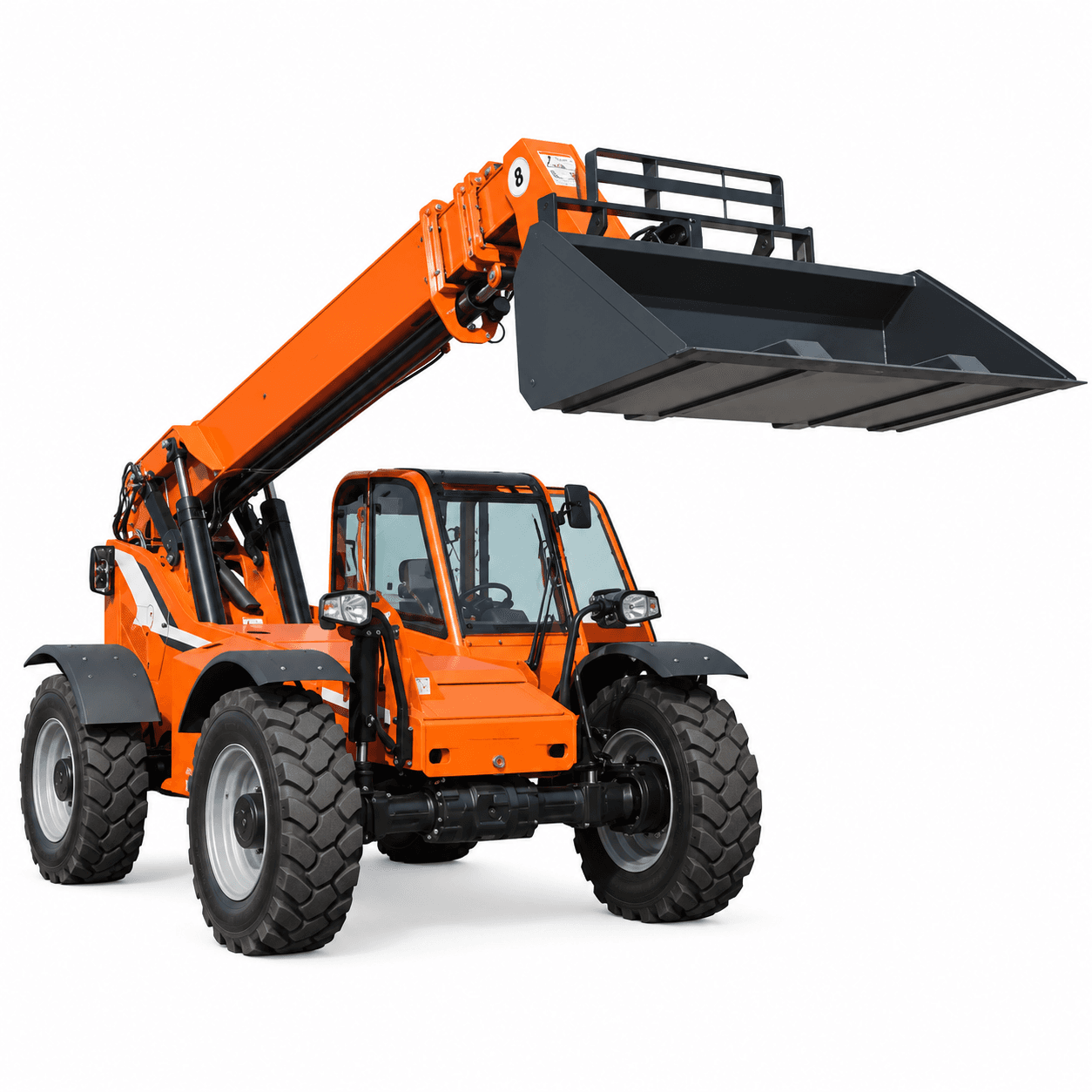 Versi Rentals – 8,000 LB 42–44 FT REACH FORKLIFT WITH 8' BUCKET FOR RENT – rental equipment