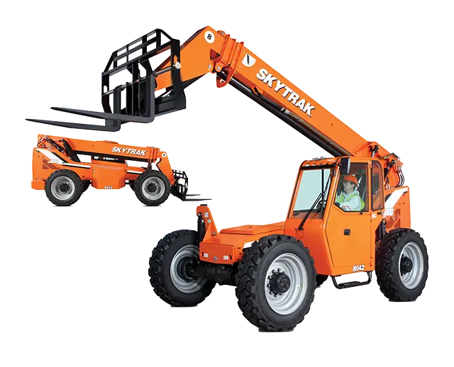 8000 to 9000 lbs 42 to 44 ft Telehandler