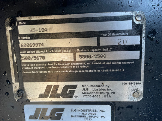 19 ft 2014 JLG 5-18A -Warranty- Forklift Telehandler-Hrs. 2764- (id.9974)