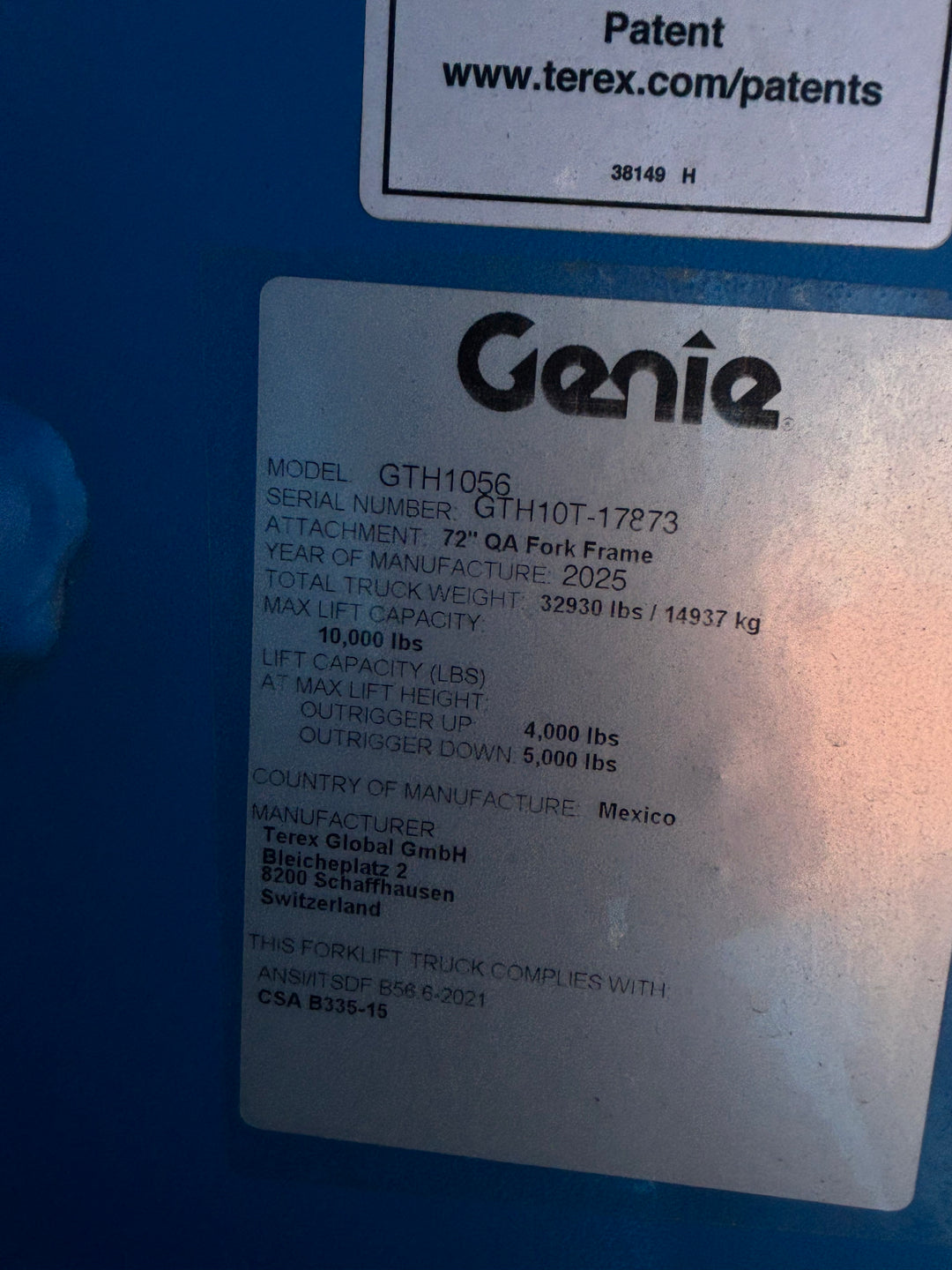2025 New! *In Stock* Genie GTH-1056 Forklift Telehandler (id.7873b)