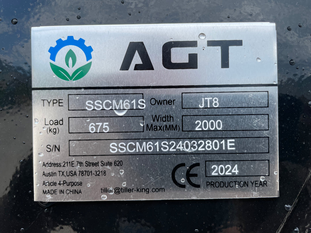 2024 NEW AGT SSCM61S 48 in Skid Steer Concrete Mixer