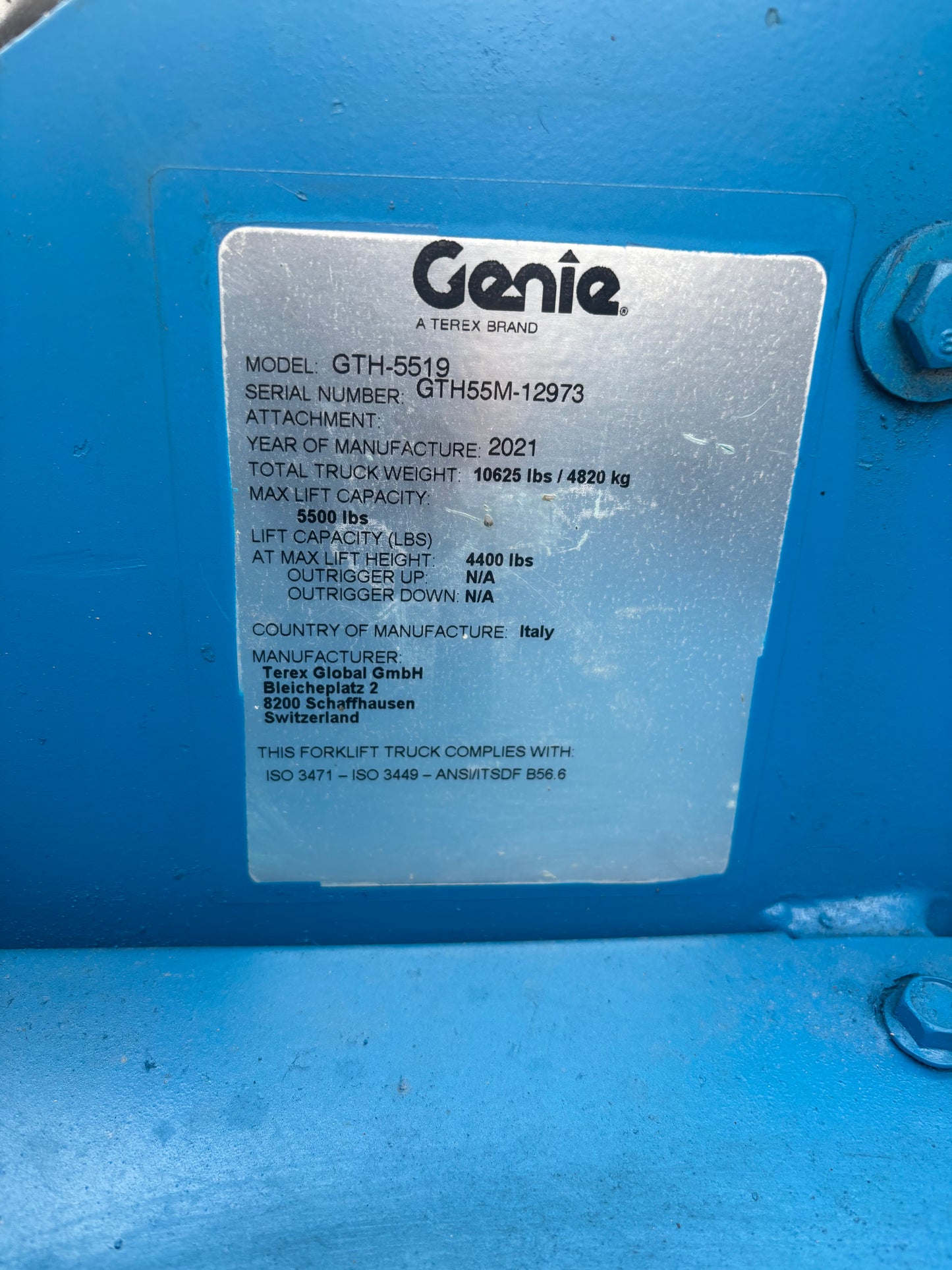 2021 Genie GTH-5519 (19') *Warranty* Forklift Telehandler (id.2973)