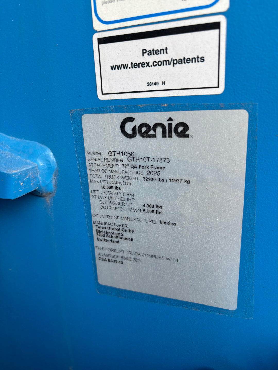 2025 New! *In Stock* Genie GTH-1056 Forklift Telehandler (id.7873b)
