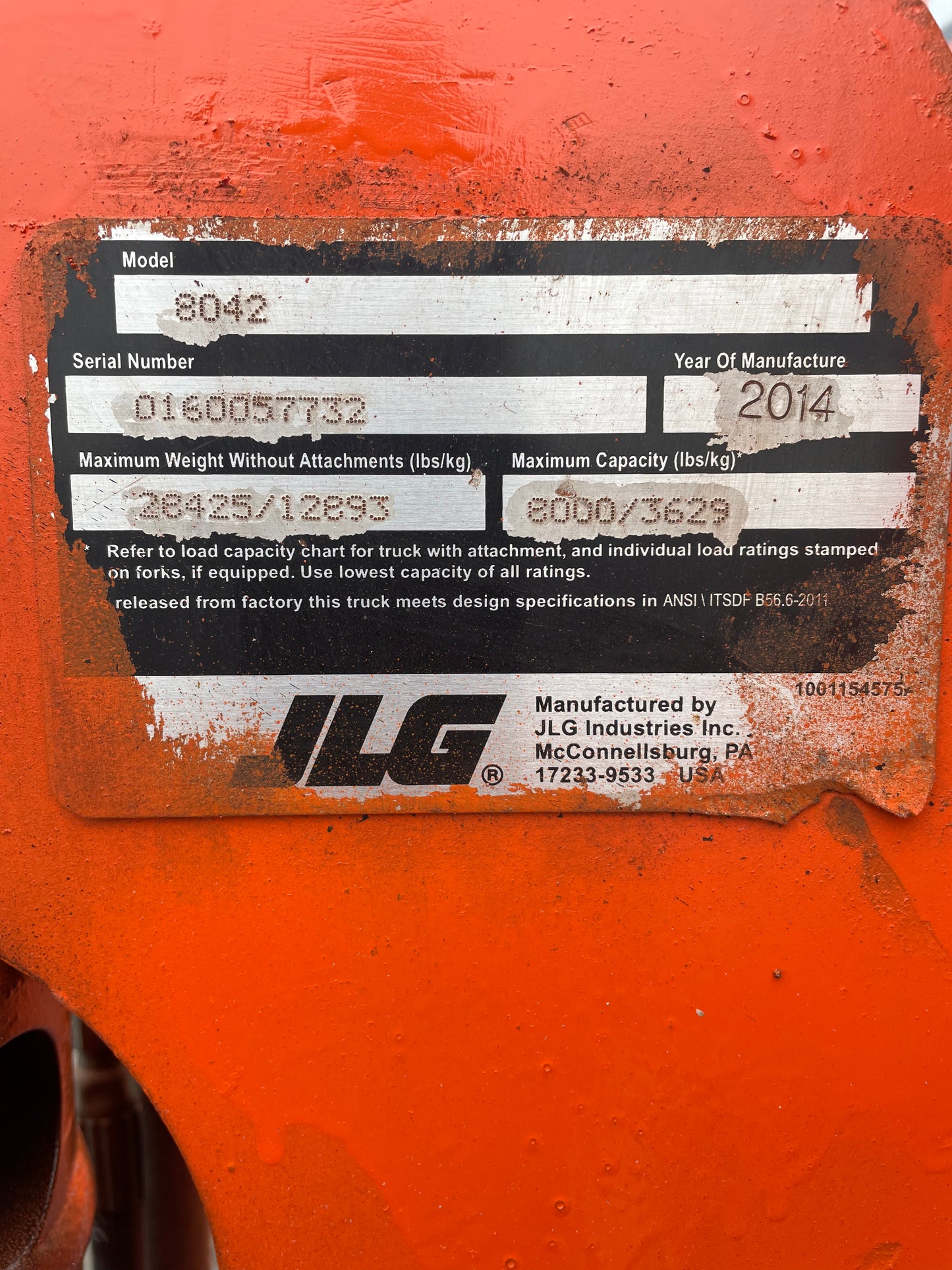 2014 Skytrak 8042 Forklift Telehandler (id 7732a)