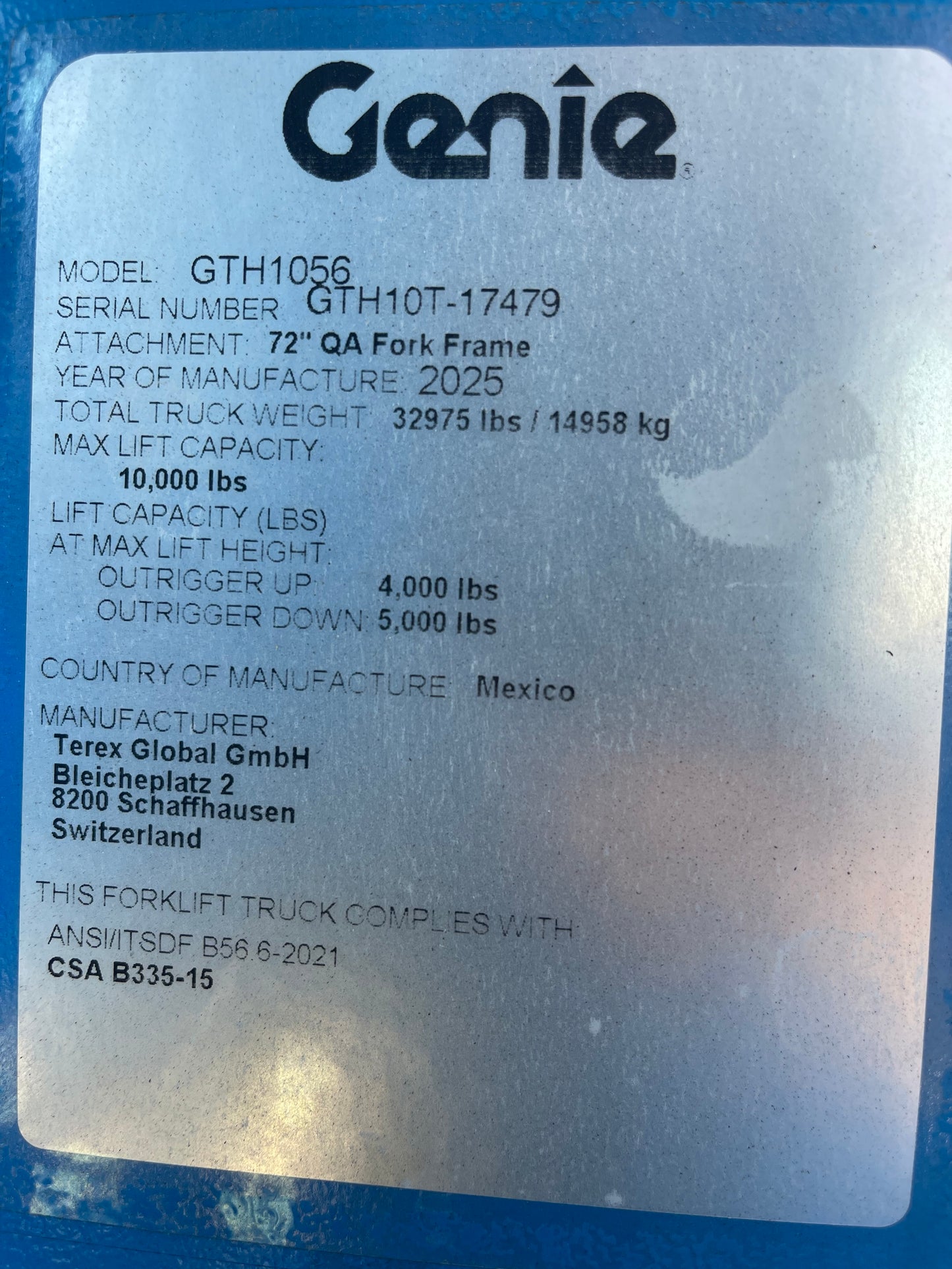 2025 New! Genie GTH-1056 Forklift/Telehandler 10,000 lbs 56' Reach For Sale (7479)