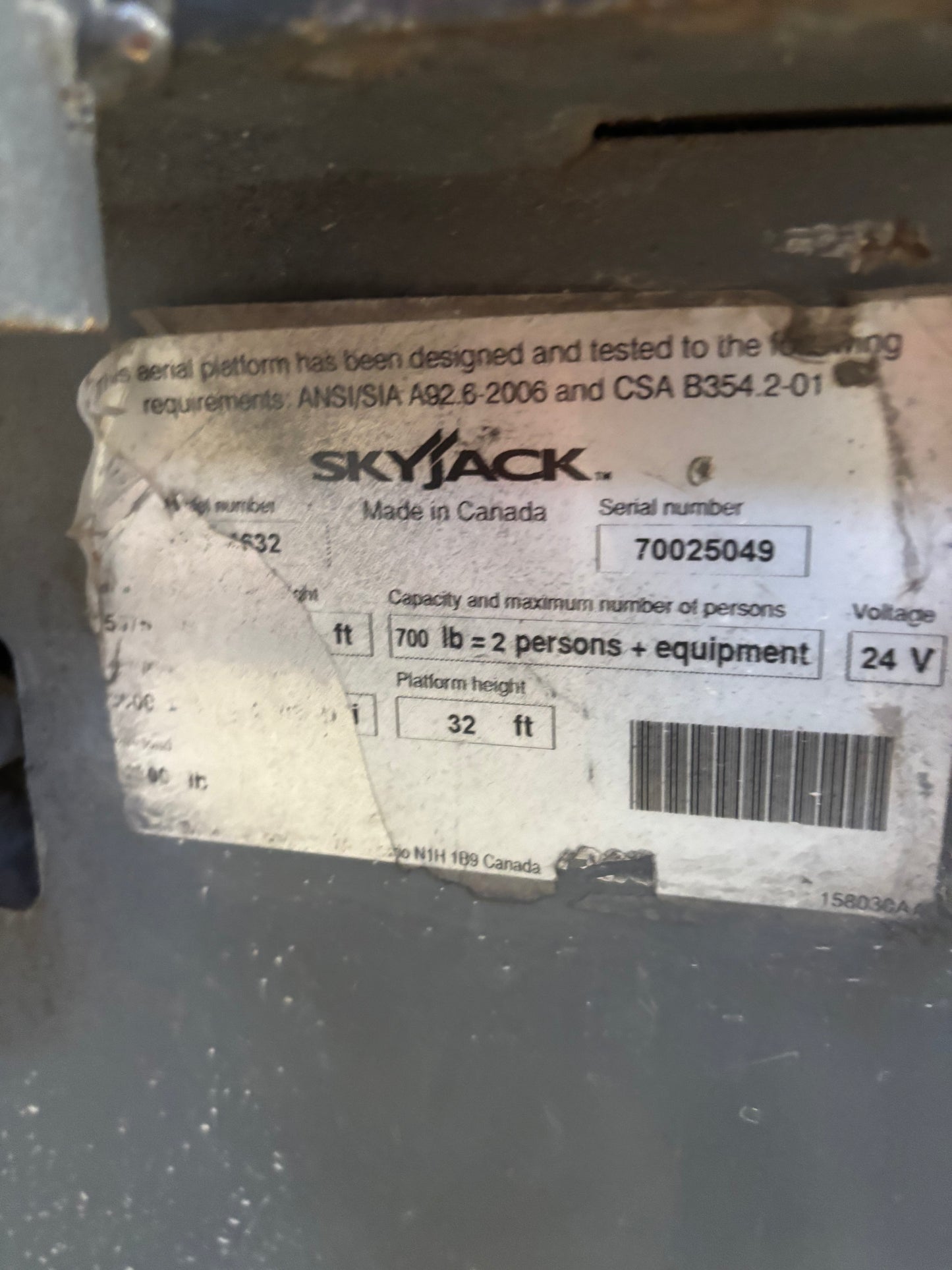 32' 2015 Skyjack SJ 4632 32 ft -Two Year Warranty-Scissorlift (id.5049e)