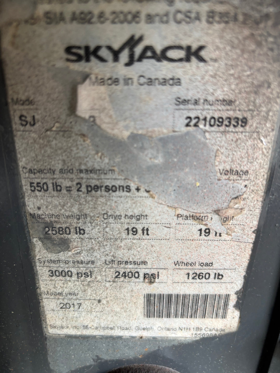 19’ 2017 Skyjack SJIII 3219 Scissorlifts -Two Year Warranty- (id.9339b)