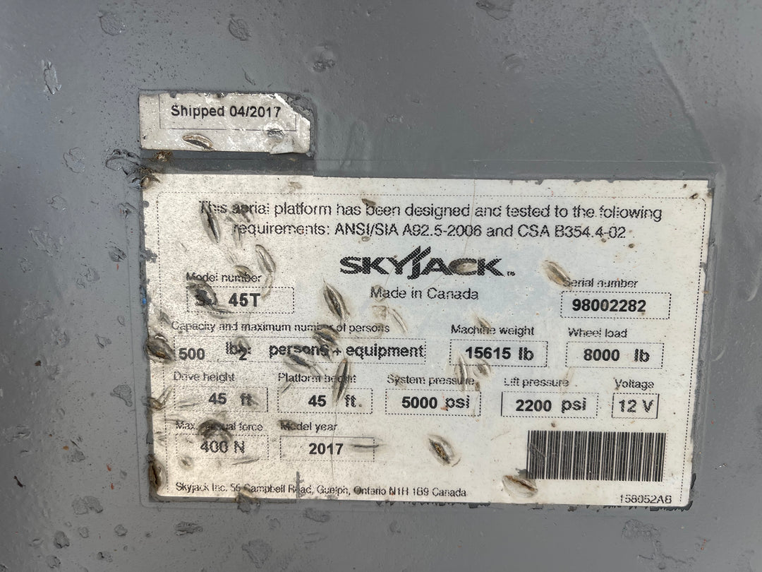 2019 Skyjack SJ45T (45') -Warranty- Boomlift Manlift (id.2282)