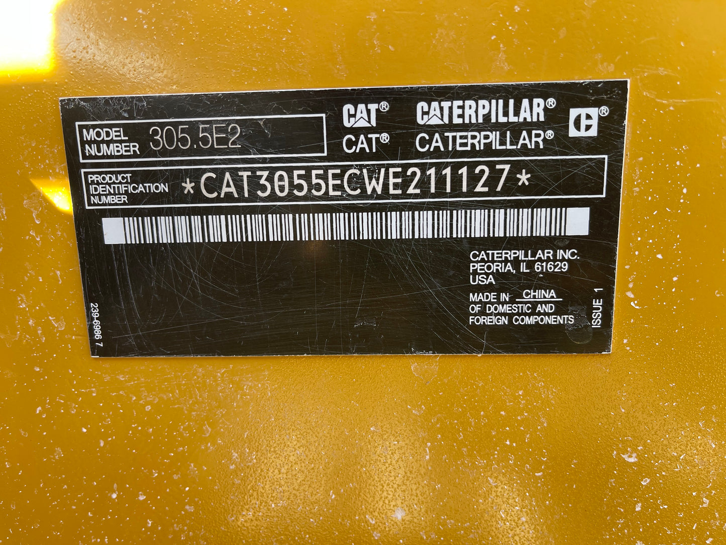 2020 Cat 305.5E2 Mini Ex (Hrs 1530) (id.1127)