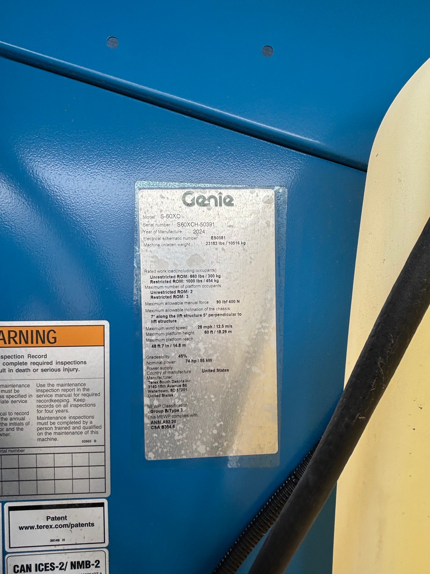 2024 New! *In Stock* Genie S-60 XC 60' Boomlift Manlift (id.0391)