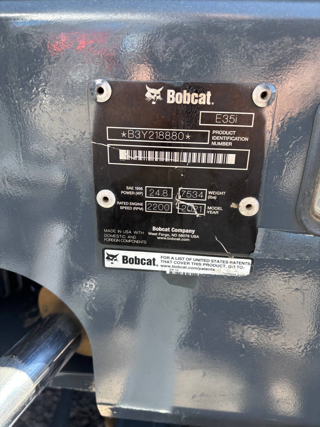 2021 Bobcat E35i Mini Ex (Hrs 436) (id.8880)