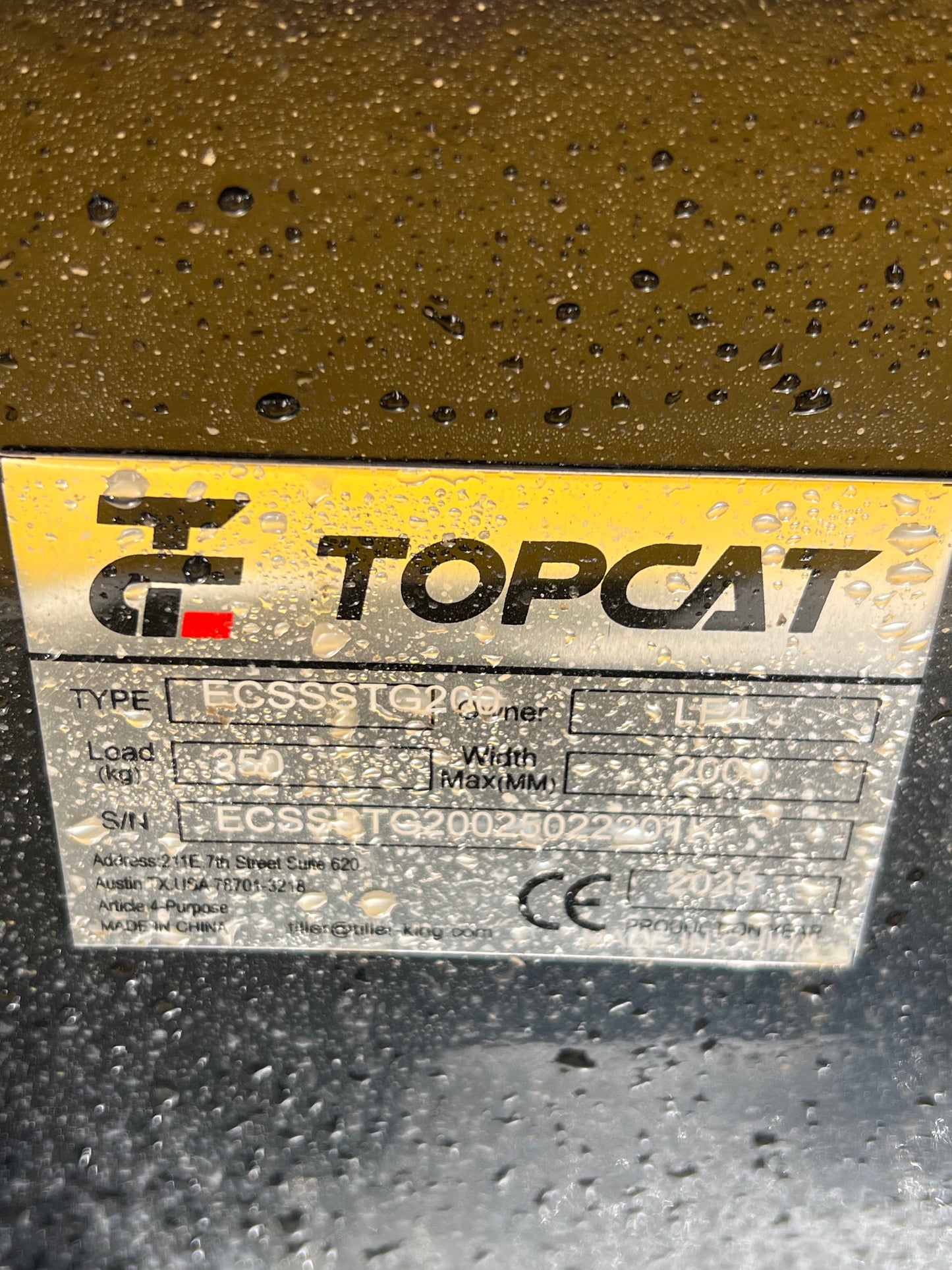 2025 Top Cat ECSSSTG200 Skid Steer Stump Grinder