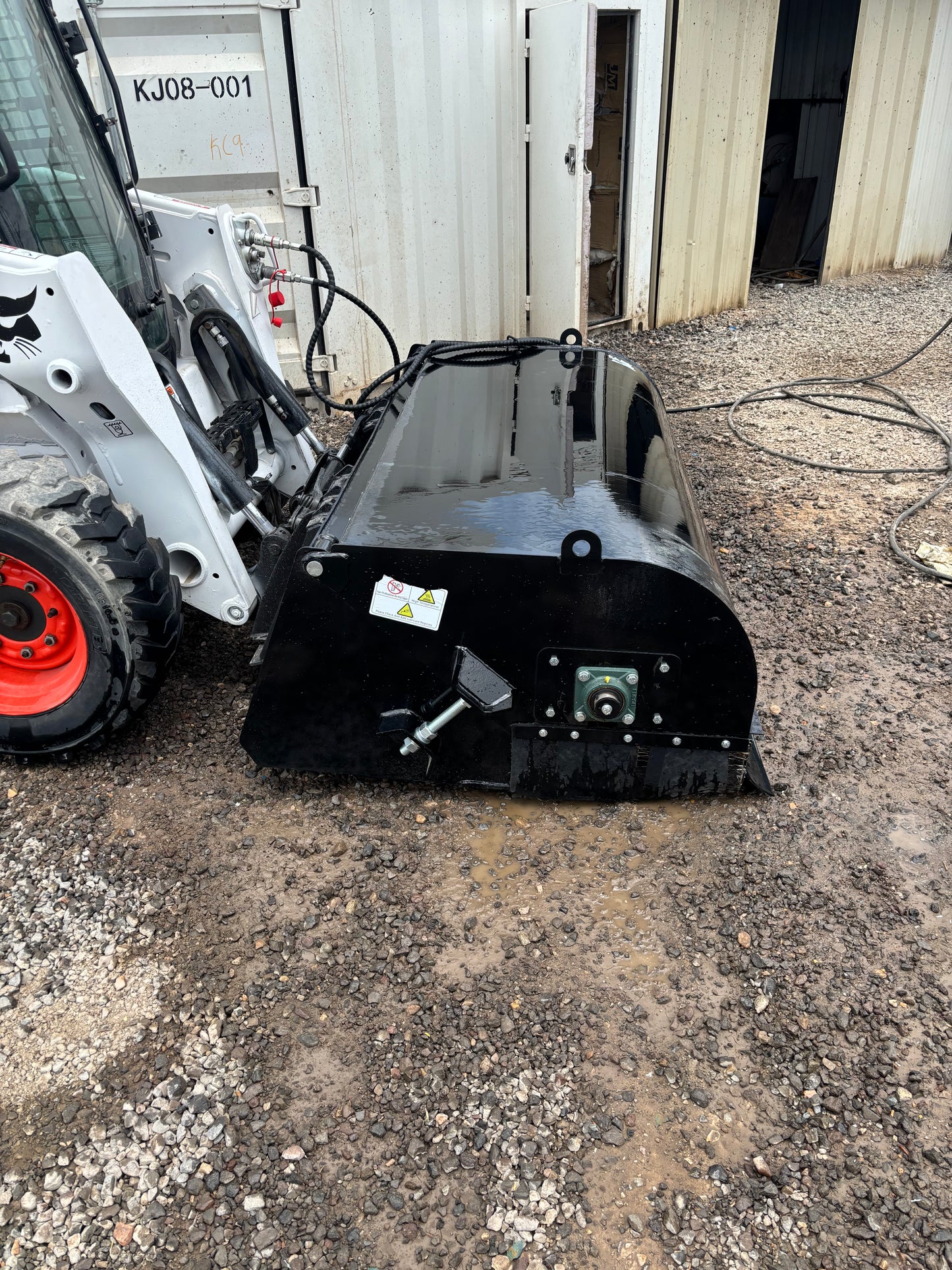 2025 New GIYI GY-BS72B 74 in Skid Steer Sweeper Broom