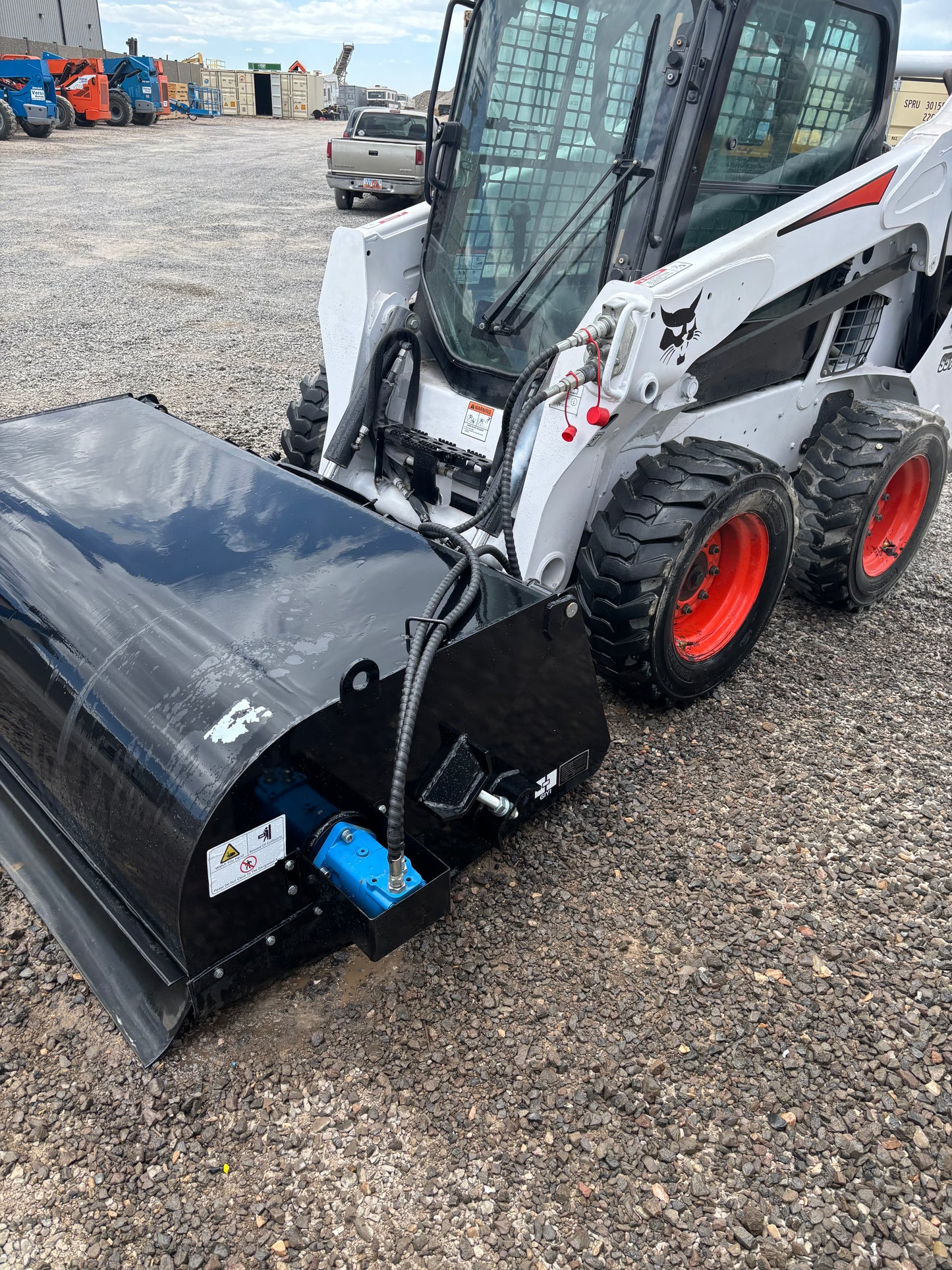 2025 New GIYI GY-BS72B 74 in Skid Steer Sweeper Broom