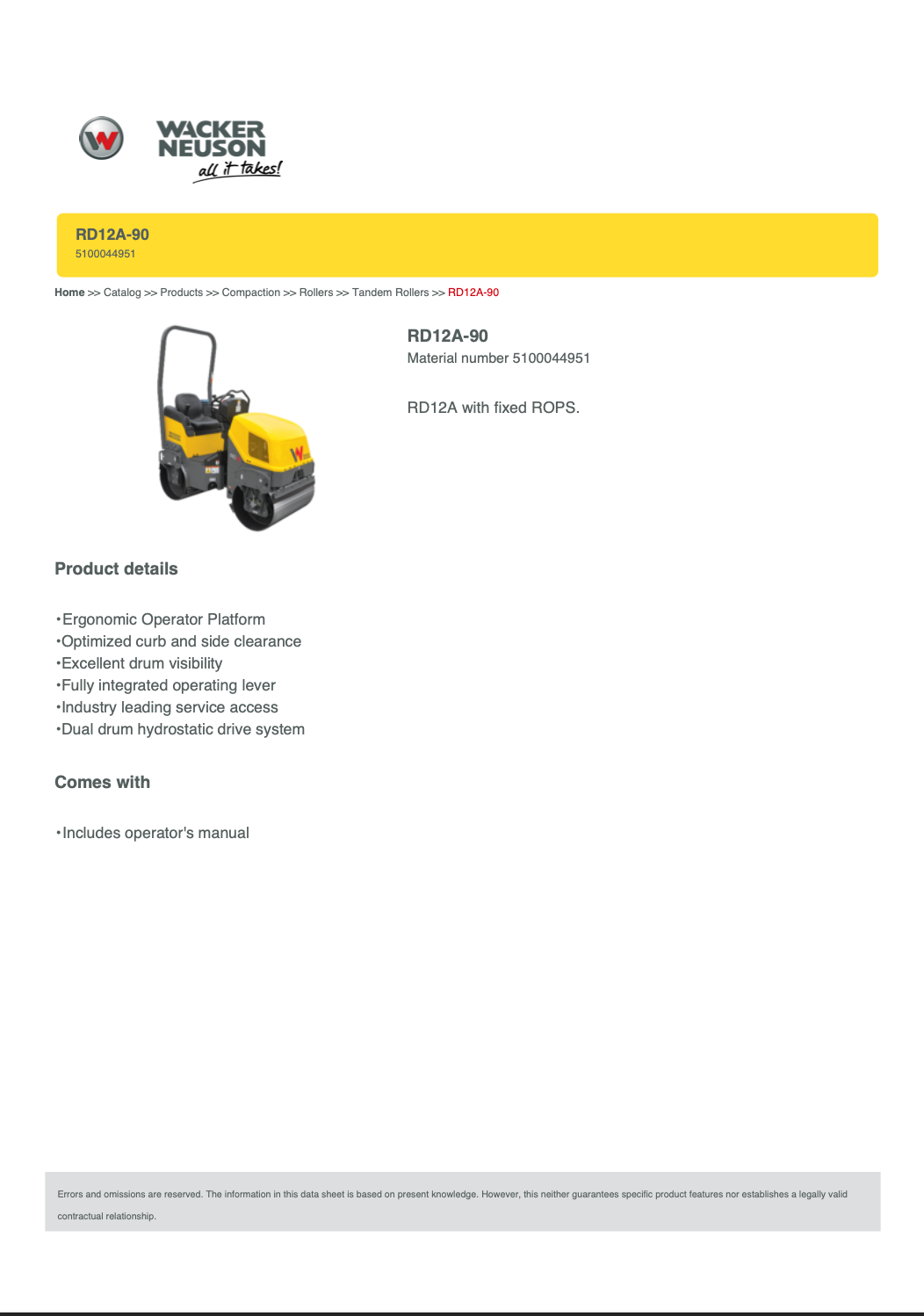 2025 New Wacker Neuson *In Stock* RD12A 36" Vibratory Compactor (id.6214)