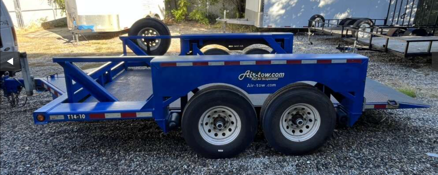 10,000 lbs 6'3"x12' Air Tow Ground-Level Loading Utility Trailer