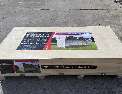 2025 New Suntop 25 ft x 12 ft Livestock Shelter Shed
