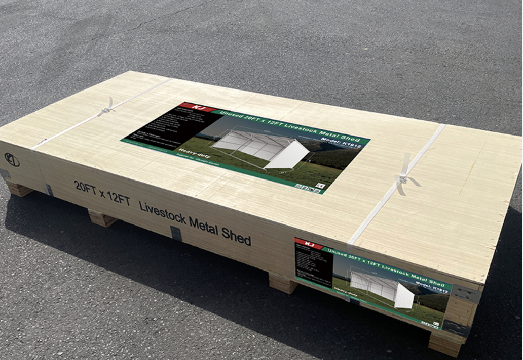 2025 New KJ 12 ft x 20 ft Livestock Shelter Shed