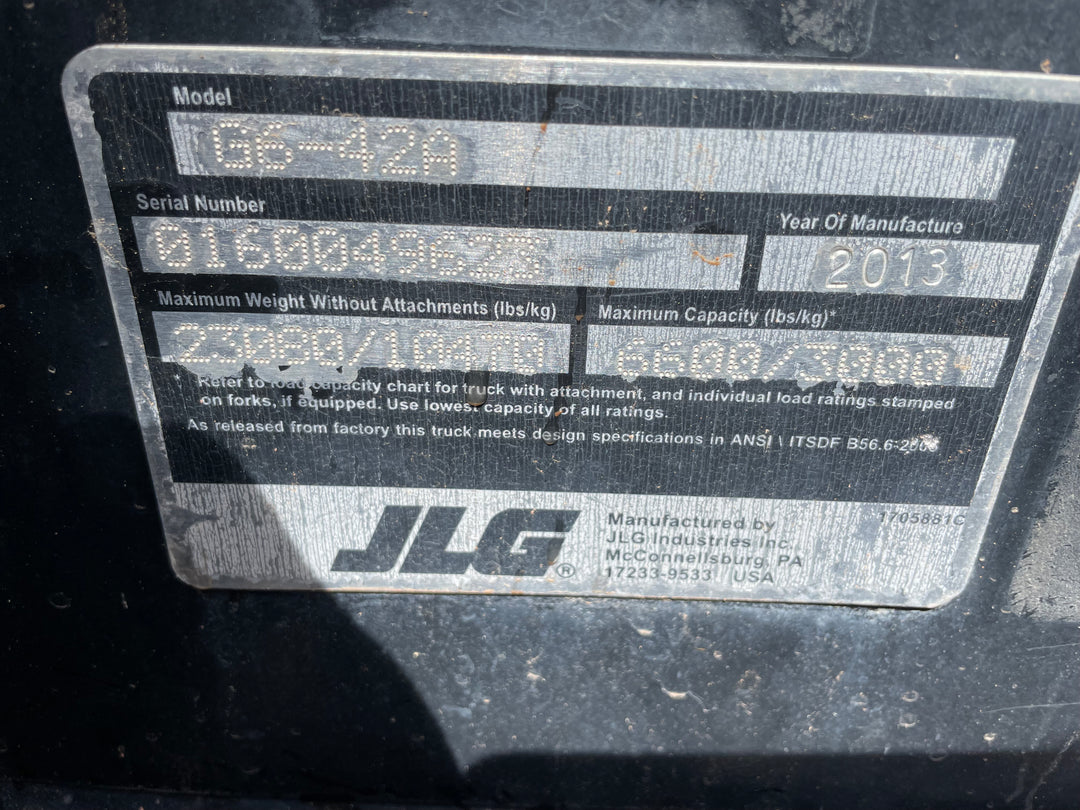 2013 JLG G6-42 Forklift Telehandler For Sale (9623)