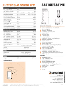 2023 New! Snorkel S3219E Scissorlifts For Sale (In Stock!)